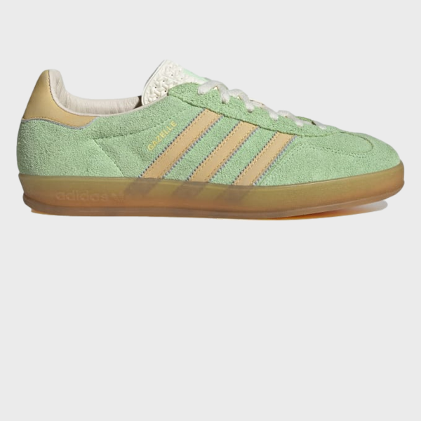 Adidas womens Gazelle Indoor Semi Green Spark / Almost Yellow / Cream White