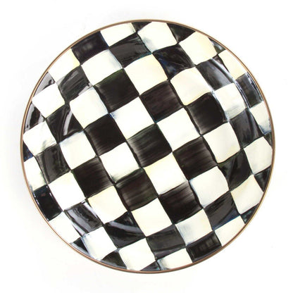 Courtly Check Enamel Pie Plate