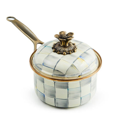 Sterling Check Enamel 1 Qt. Saucepan