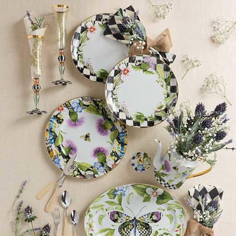 Thistle & Bee Charger by Mackenzie-Childs
