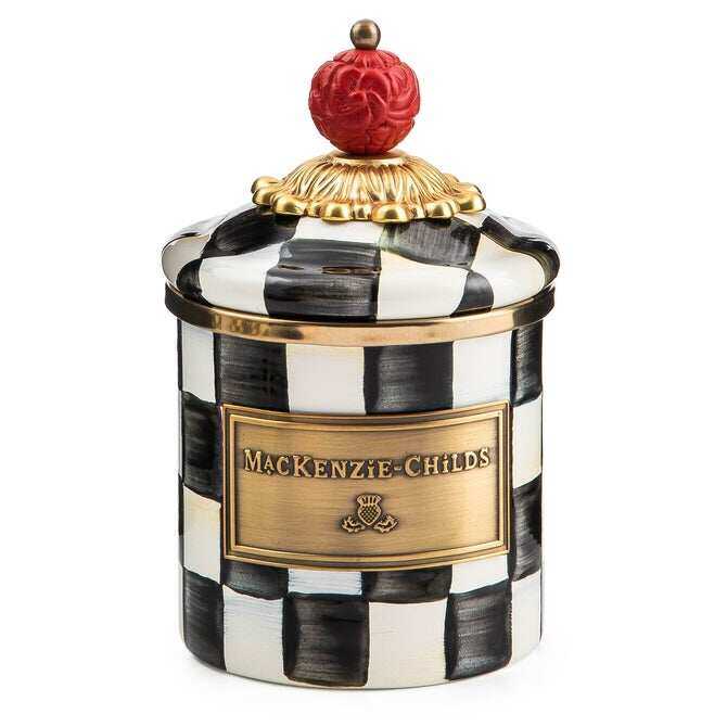 Courtly Check Enamel Canisters
