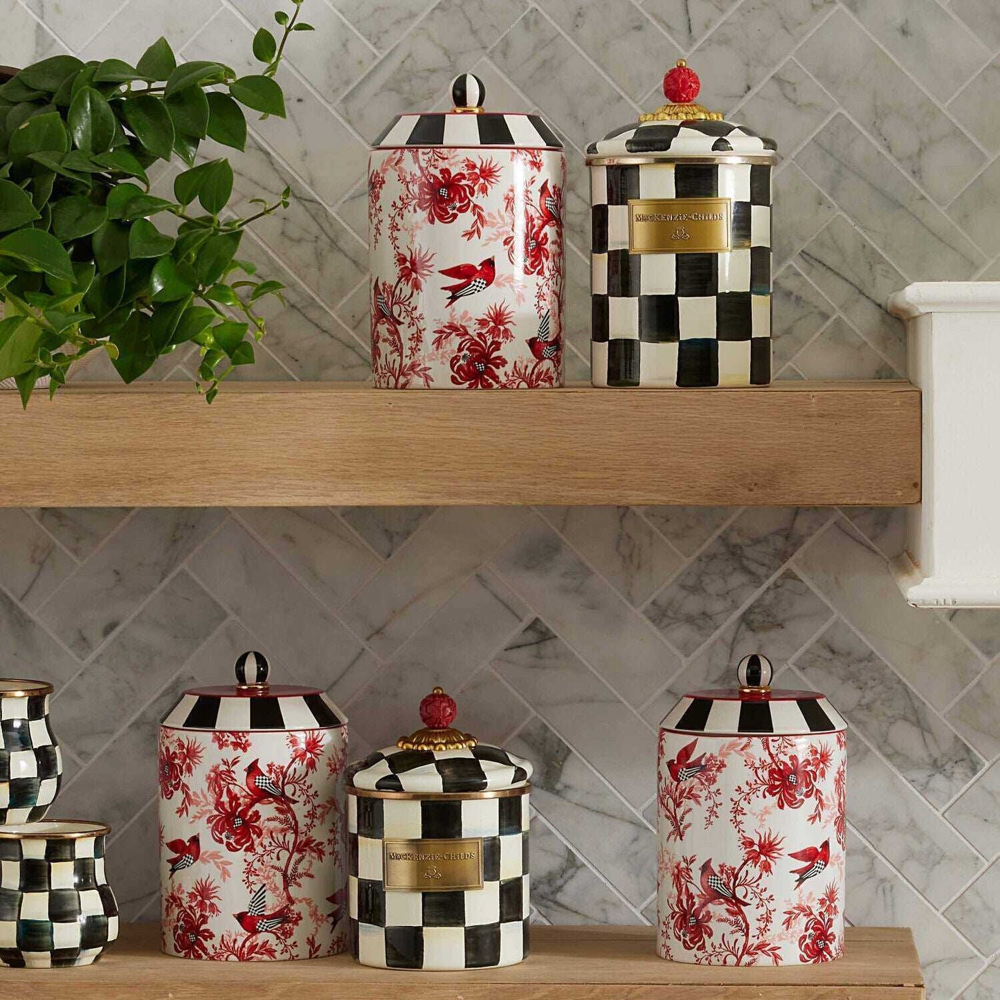 Cardinal Toile Teapot by MacKenzie-Childs