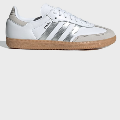 Adidas Women’s Samba OG – Cloud White / Silver Metallic | JI2725
